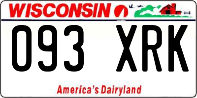WI license plate 093XRK