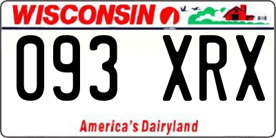 WI license plate 093XRX