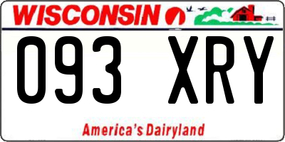 WI license plate 093XRY