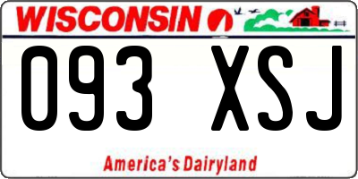 WI license plate 093XSJ