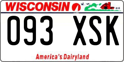 WI license plate 093XSK