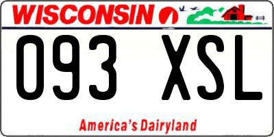 WI license plate 093XSL