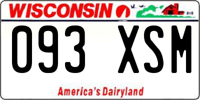 WI license plate 093XSM
