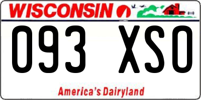 WI license plate 093XSO