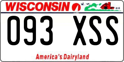 WI license plate 093XSS