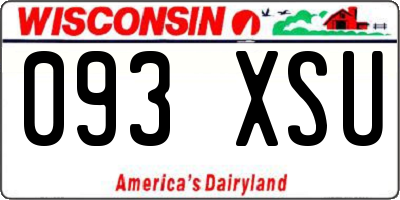 WI license plate 093XSU