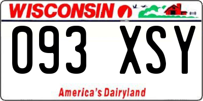 WI license plate 093XSY