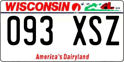 WI license plate 093XSZ