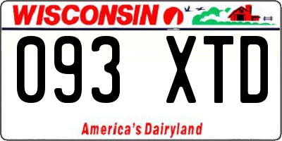 WI license plate 093XTD