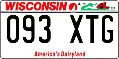 WI license plate 093XTG