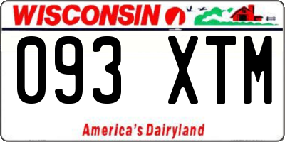 WI license plate 093XTM