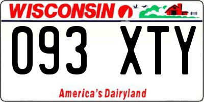 WI license plate 093XTY