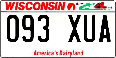 WI license plate 093XUA