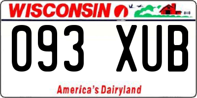 WI license plate 093XUB