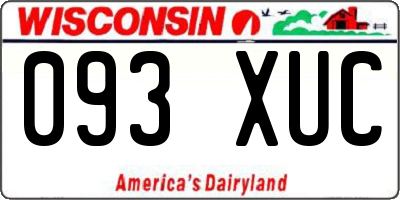 WI license plate 093XUC