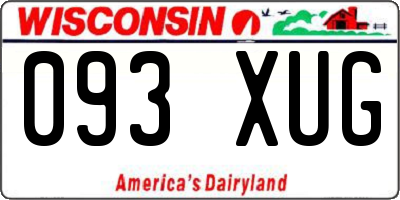 WI license plate 093XUG