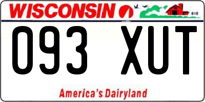 WI license plate 093XUT