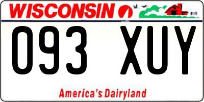 WI license plate 093XUY