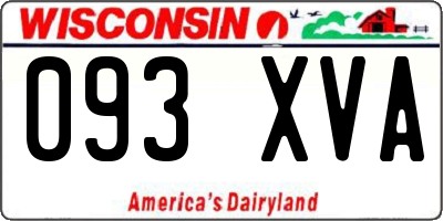 WI license plate 093XVA