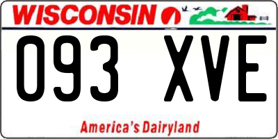 WI license plate 093XVE