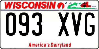 WI license plate 093XVG