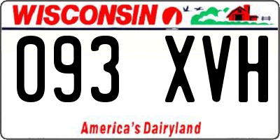 WI license plate 093XVH
