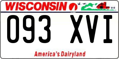 WI license plate 093XVI