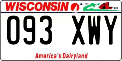WI license plate 093XWY