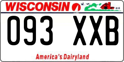 WI license plate 093XXB