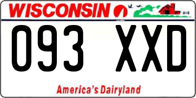 WI license plate 093XXD