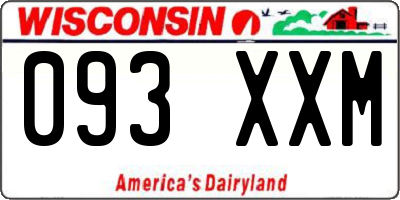 WI license plate 093XXM