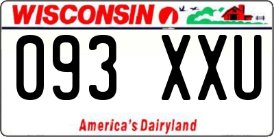WI license plate 093XXU