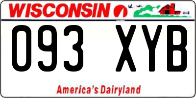 WI license plate 093XYB