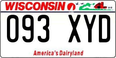 WI license plate 093XYD