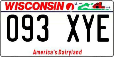 WI license plate 093XYE