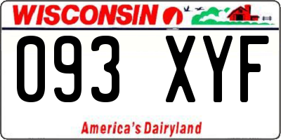 WI license plate 093XYF