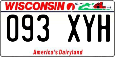 WI license plate 093XYH