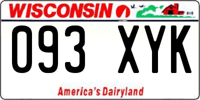WI license plate 093XYK