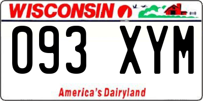 WI license plate 093XYM