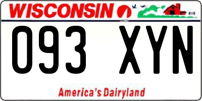 WI license plate 093XYN