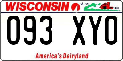 WI license plate 093XYO