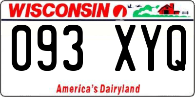 WI license plate 093XYQ