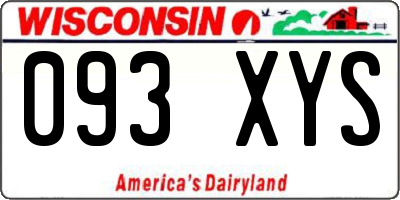 WI license plate 093XYS