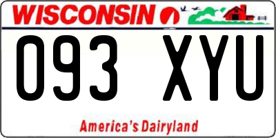 WI license plate 093XYU