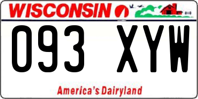 WI license plate 093XYW