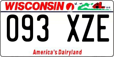 WI license plate 093XZE