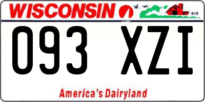 WI license plate 093XZI
