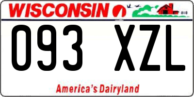 WI license plate 093XZL