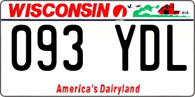 WI license plate 093YDL