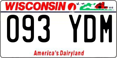 WI license plate 093YDM